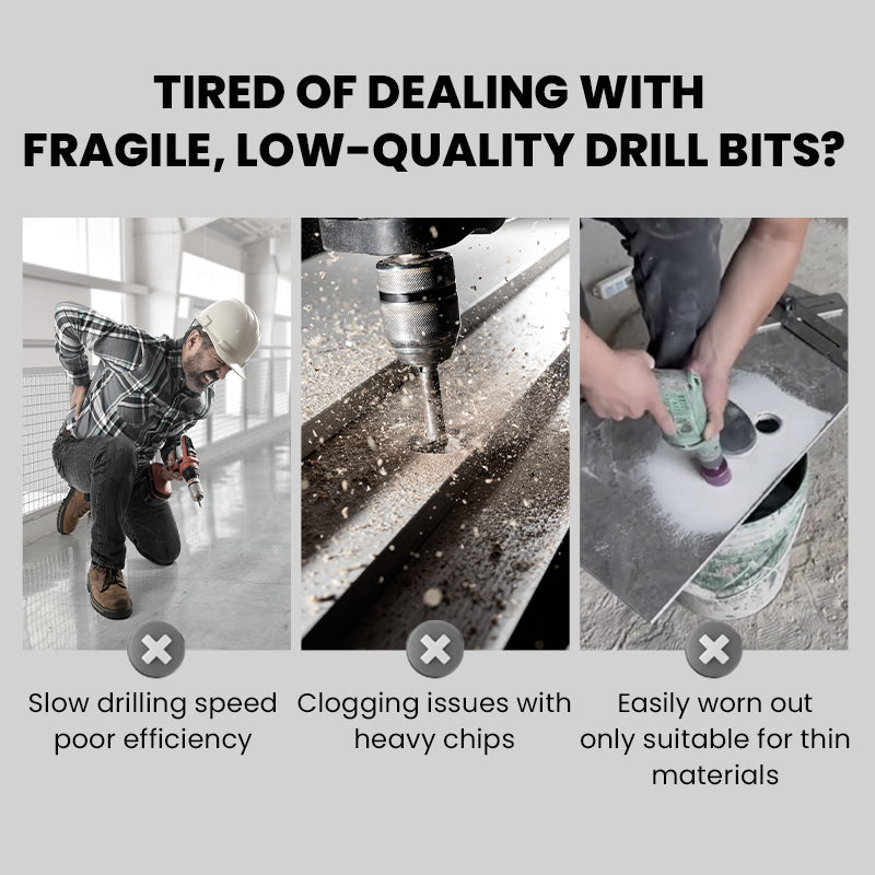 đ„2025 Hot Saleđ„High-Strength 4-Flute Serrated Eccentric Drill Bit Kit
