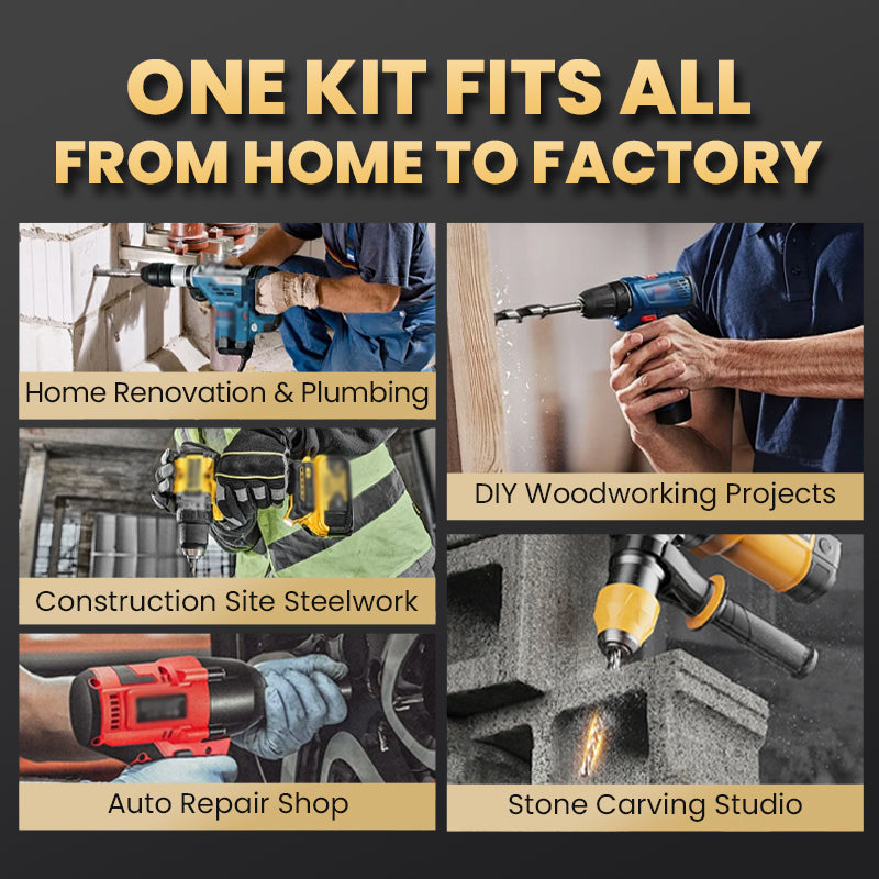 đ„2025 Hot Saleđ„High-Strength 4-Flute Serrated Eccentric Drill Bit Kit
