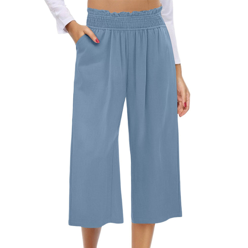 ⏳Limited-time 50% off⏰Women's Wide Leg Smock Waist Capri Pants👖💫