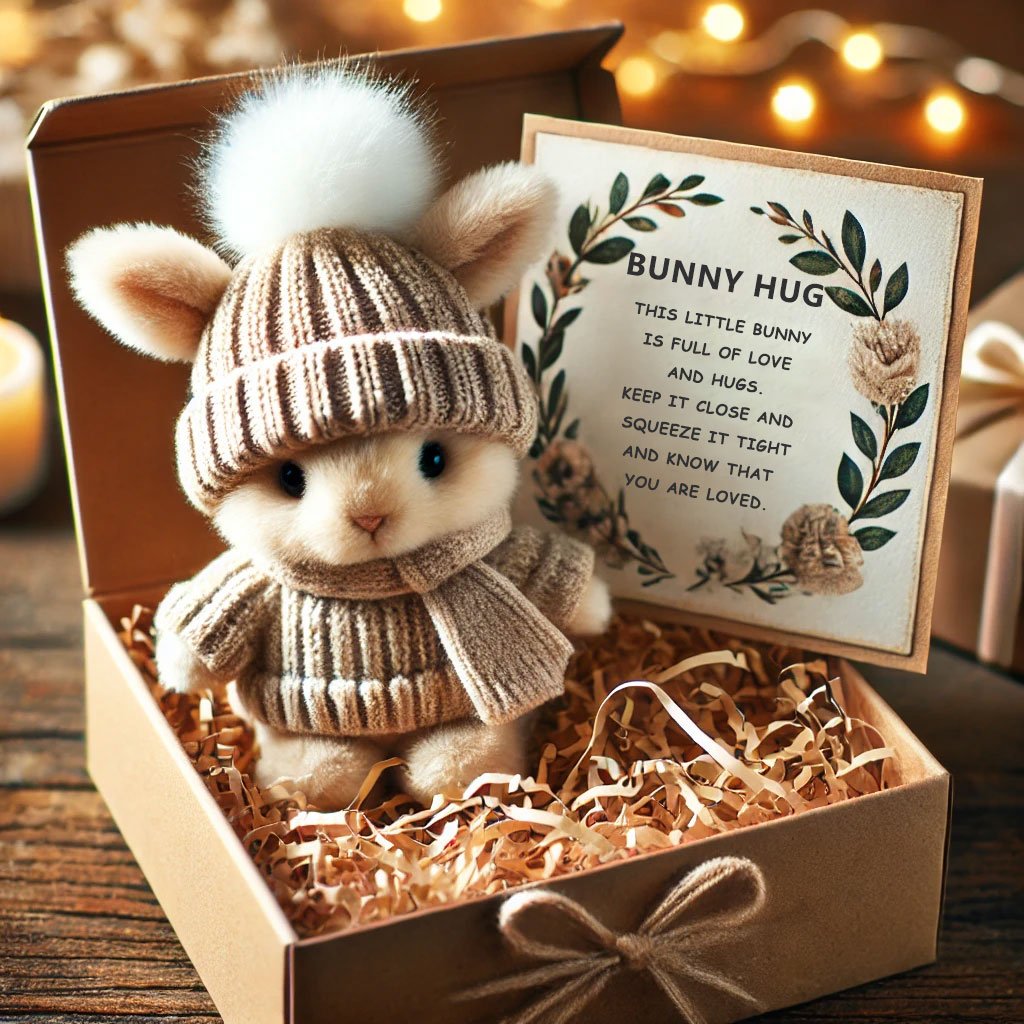 🔥Last Day: BUY 3 GET 1 FREE - Handmade🐇Mini Bunny Hug Cute Easter Gift🎁