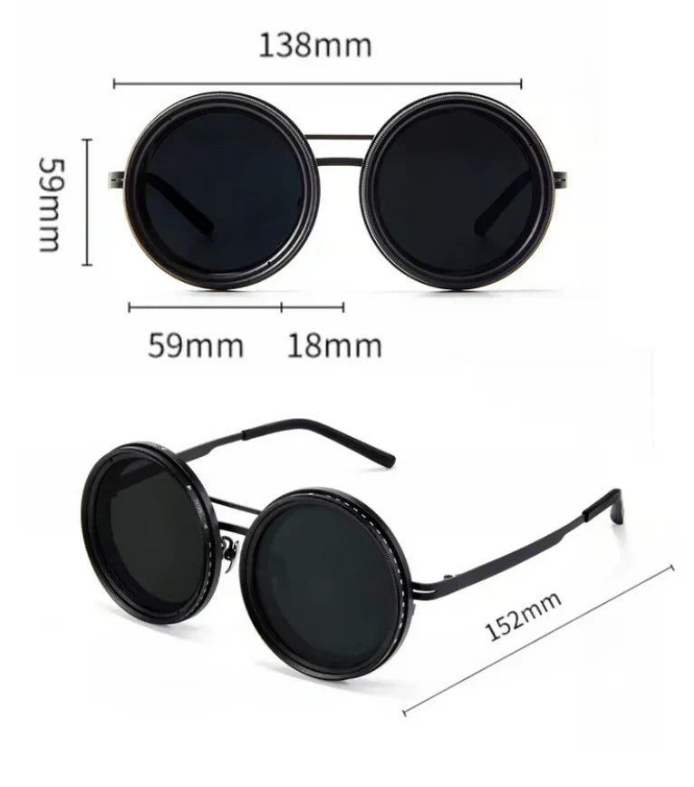 š„Adjustable Tint Polarized Round Sunglasses