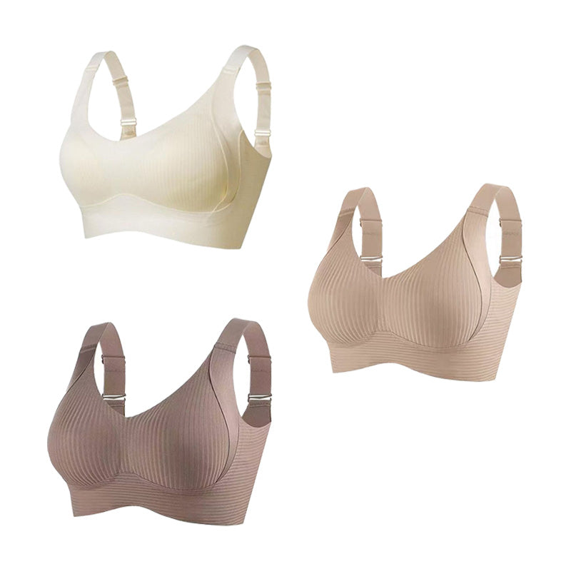 🎁Buy 1 Get 3 Packs💕Women's Ribbed Push Up Adjustable Wireless Bra