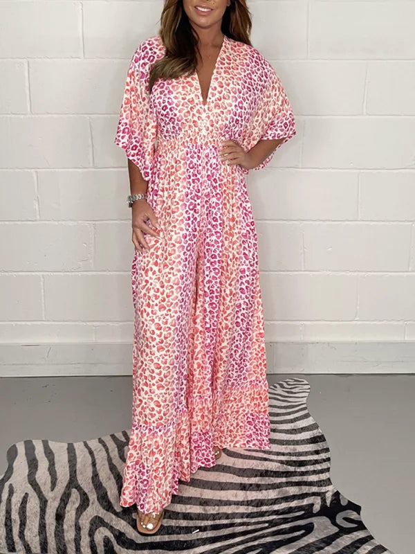 💃2024 NEW STYLE V-neck Leopard print Dress 💝