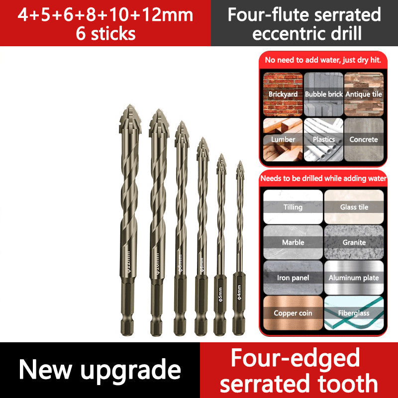 đ„2025 Hot Saleđ„High-Strength 4-Flute Serrated Eccentric Drill Bit Kit