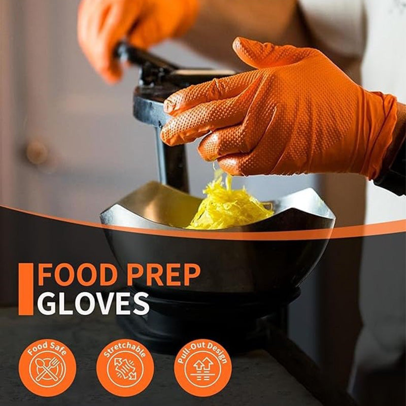 Disposable Nitrile Gloves 30 PCS(Suitable for kitchen, work, daily life, flexible and durable)