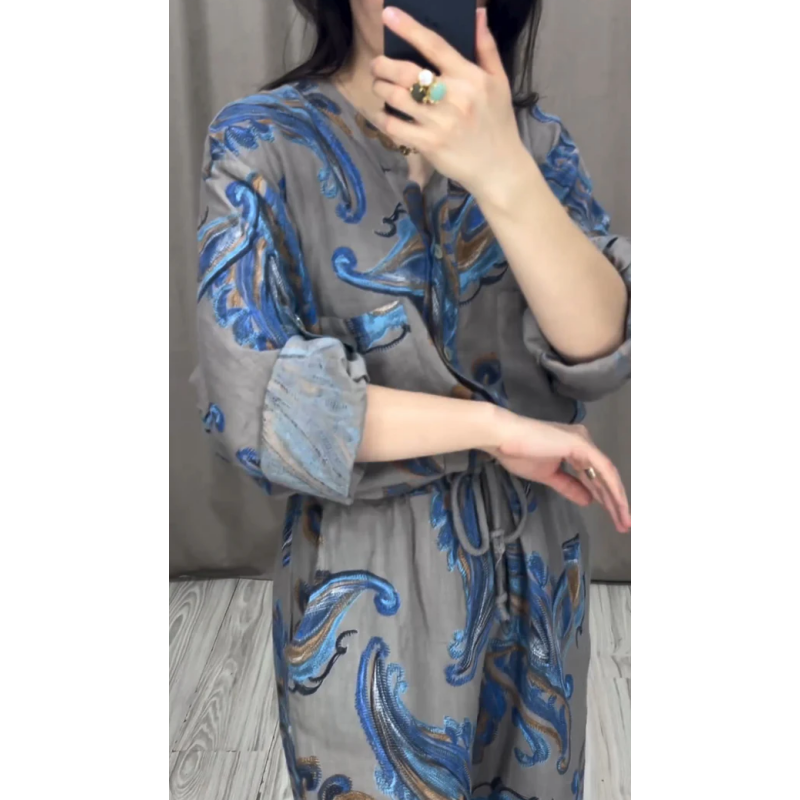 (Free Shipping)Two Piece Shirt and Trousers Set for Women