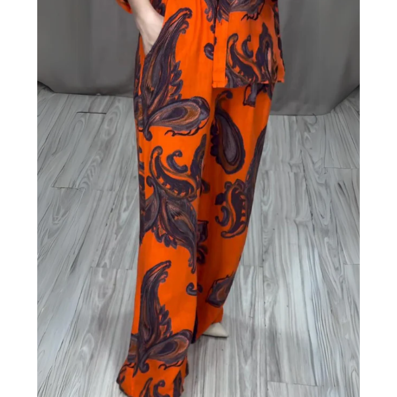 (Free Shipping)Two Piece Shirt and Trousers Set for Women