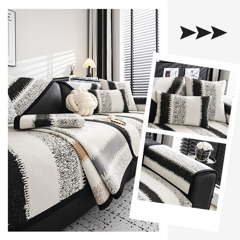 Universal Non-slip Striped Sofa Cover(2024soil-resistant fabric)