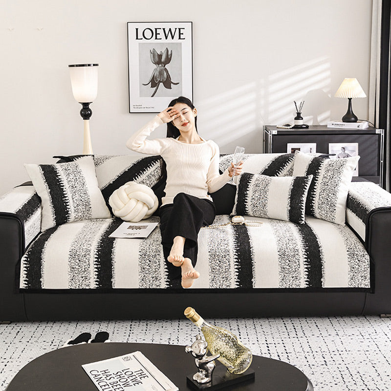 Universal Non-slip Striped Sofa Cover(2024soil-resistant fabric)