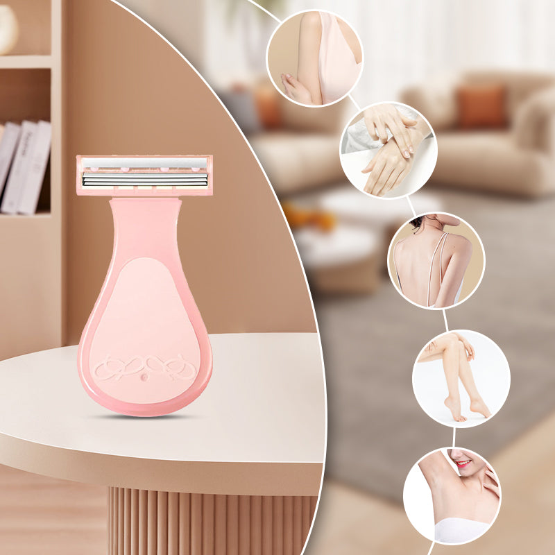 【Women only】One spare blade for each unit !Convenient Hair Removal Set with Replaceable Blades
