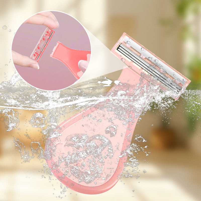 【Women only】One spare blade for each unit !Convenient Hair Removal Set with Replaceable Blades