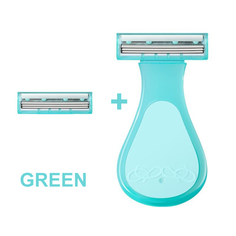 【Women only】One spare blade for each unit !Convenient Hair Removal Set with Replaceable Blades