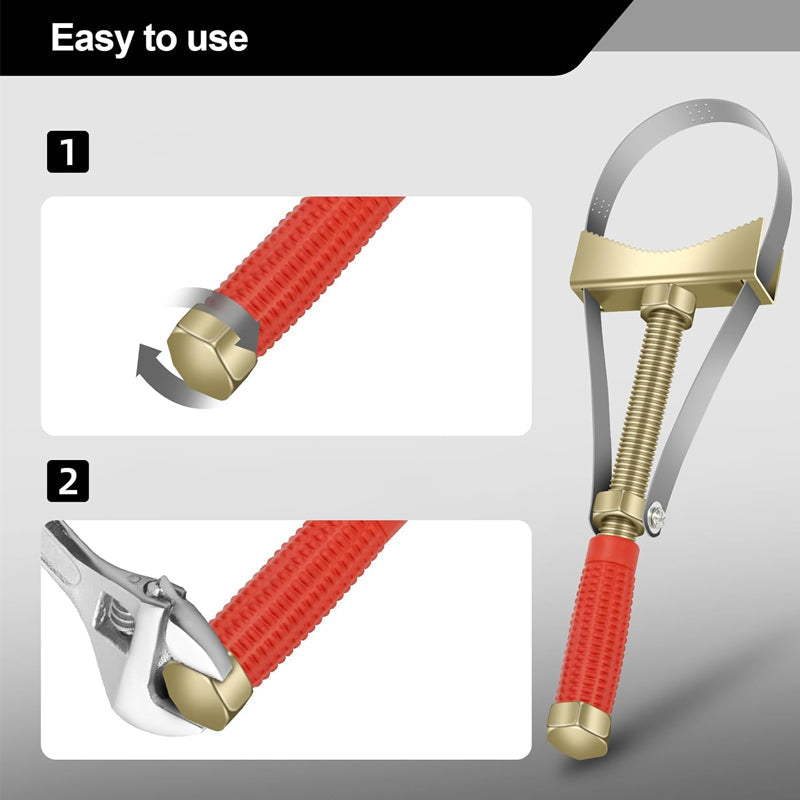 š„Hot Saleš„Auto Oil Filter Wrench with Adjustable Steel Strap