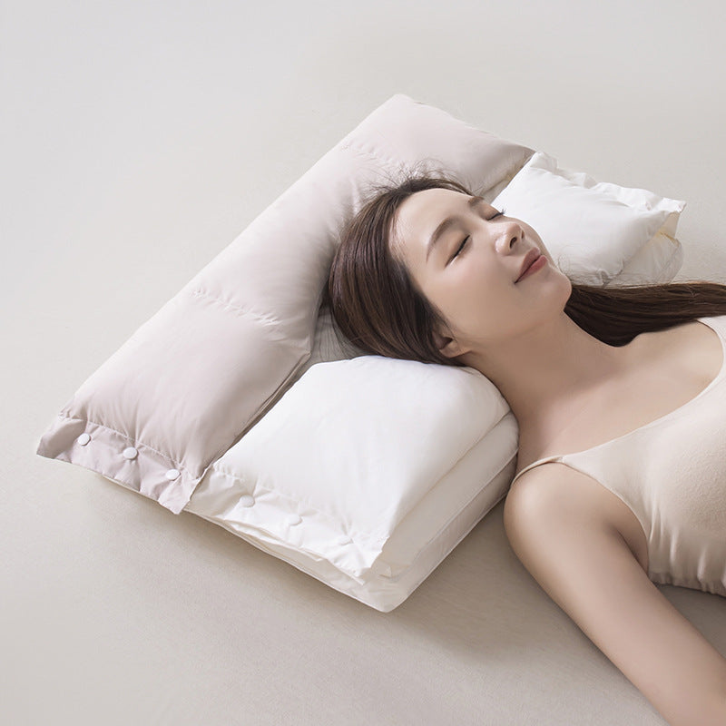Soft and Hard Dual-Zone Neck Support(Reducing Insomnia Anxiety and Improving Sleep Quality Right Now)