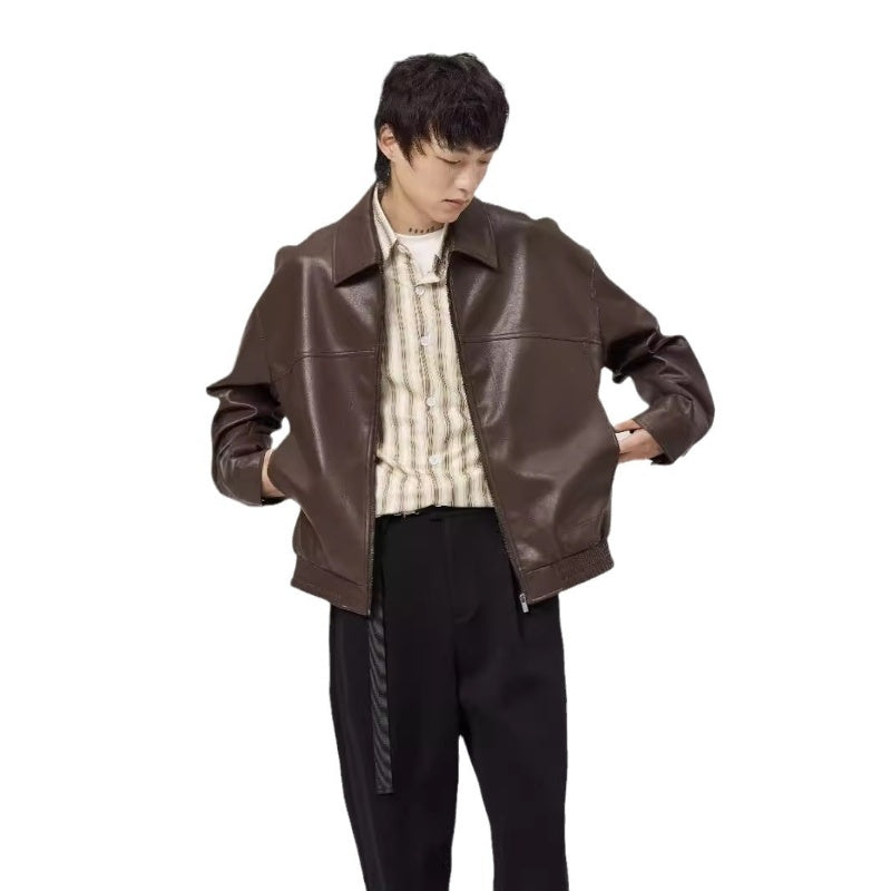 ❄️Winter Specials❄️Men's PU Leather Lapel Jacket