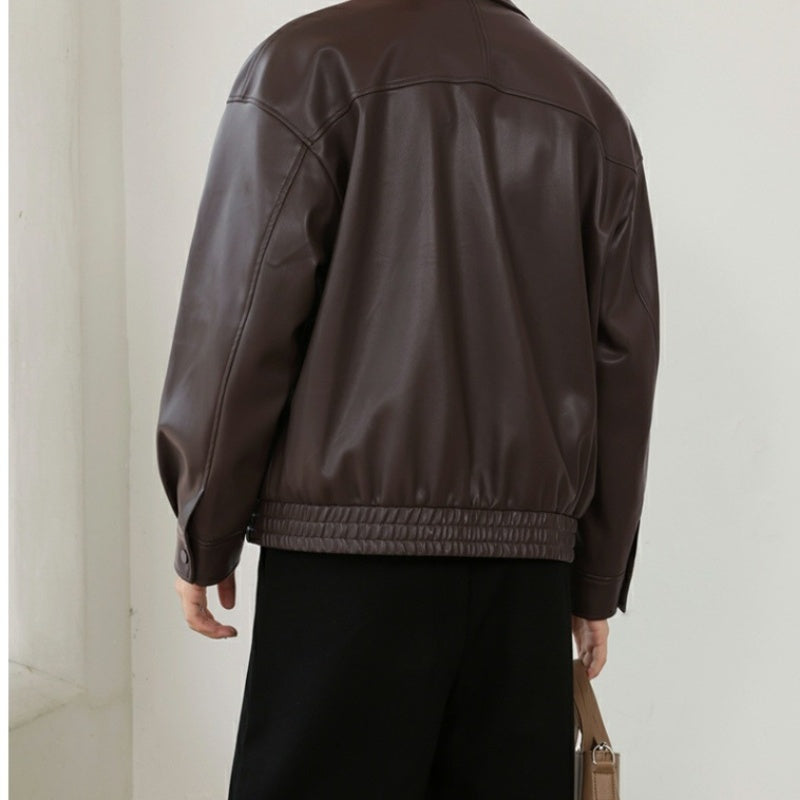 ❄️Winter Specials❄️Men's PU Leather Lapel Jacket