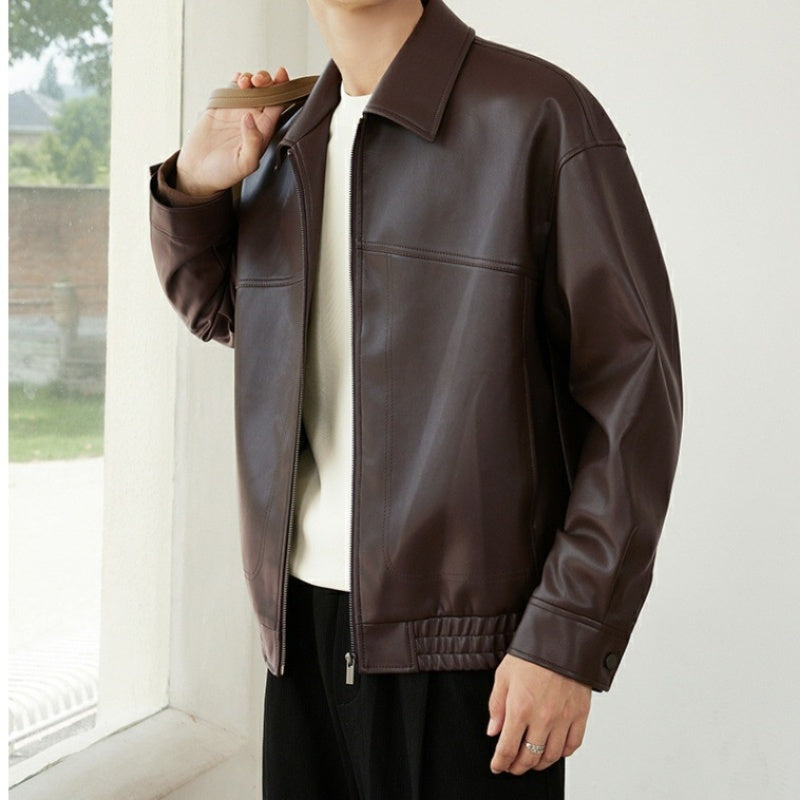 ❄️Winter Specials❄️Men's PU Leather Lapel Jacket