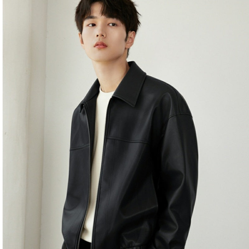 ❄️Winter Specials❄️Men's PU Leather Lapel Jacket