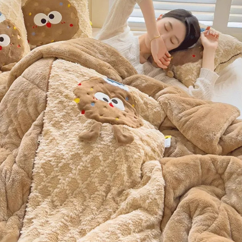 Cartoon 2 in 1 Convertible Plush Quilt Pillow