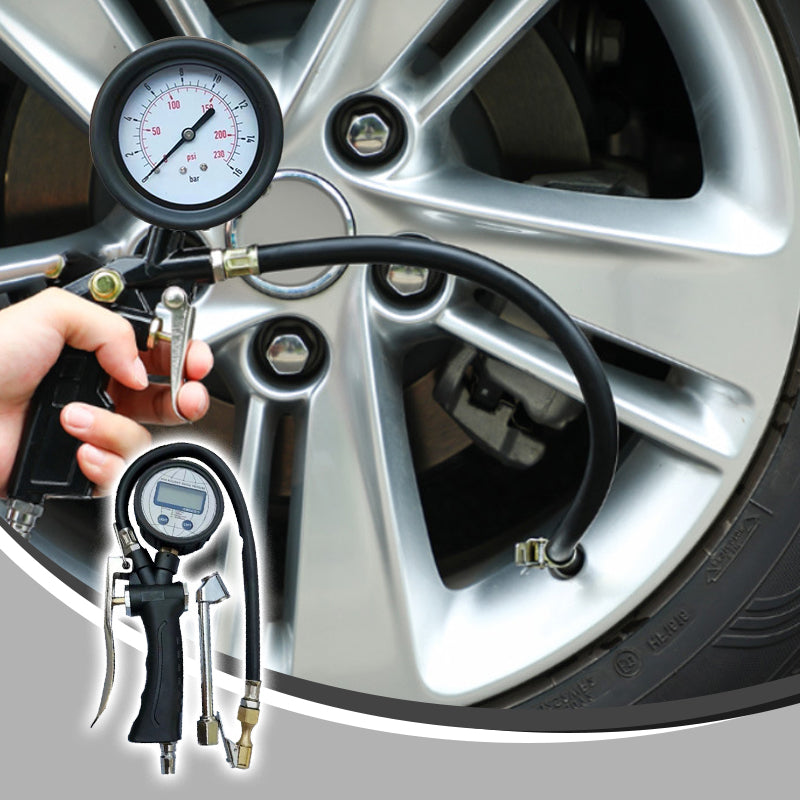 š
49% off saleš„2-in-1 Tire Inflator Pressure Gauge