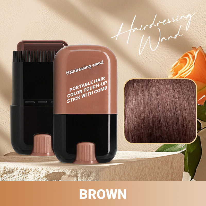 HOT 50% OFF 🔥✨ Portable Hair Color Stick with Built-In Comb - Quick and easy coverage!