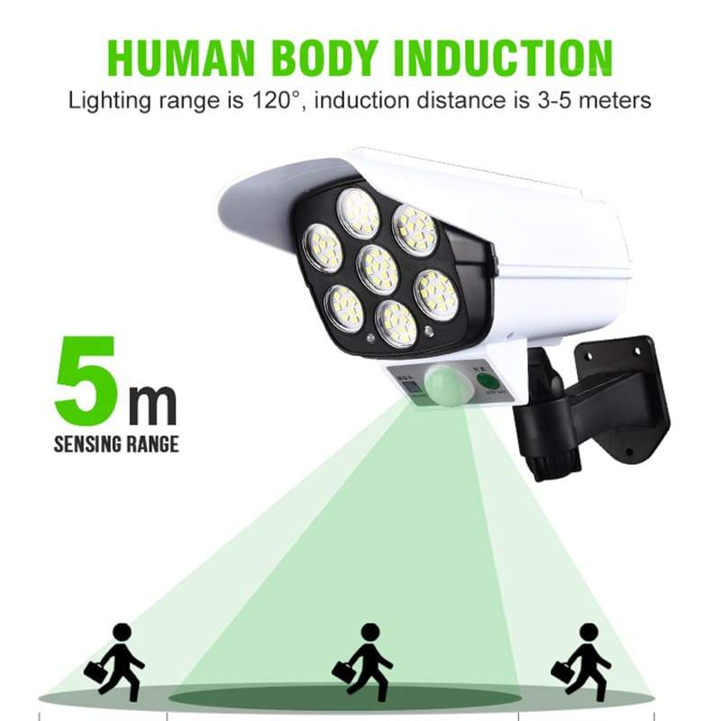 Simulation Monitoring Fake Camera Solar Light
