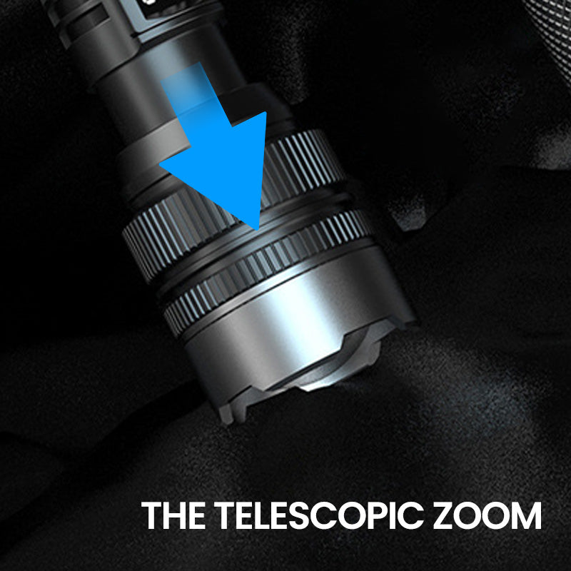 đ„Hot Saleđ„White Laser Flashlight with Zoom, Power Bank, and Digital Display