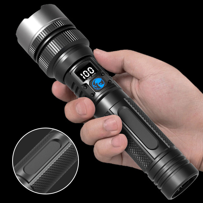 đ„Hot Saleđ„White Laser Flashlight with Zoom, Power Bank, and Digital Display