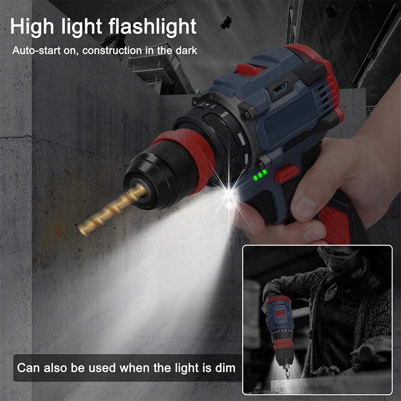 Electric Drill & Screwdriver with Removable Chuck