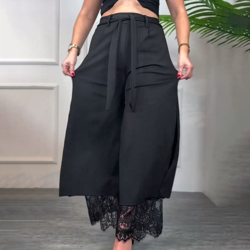 🌸Spring Specials💐 Women's Sexy Lace Lined Wide Leg Pants