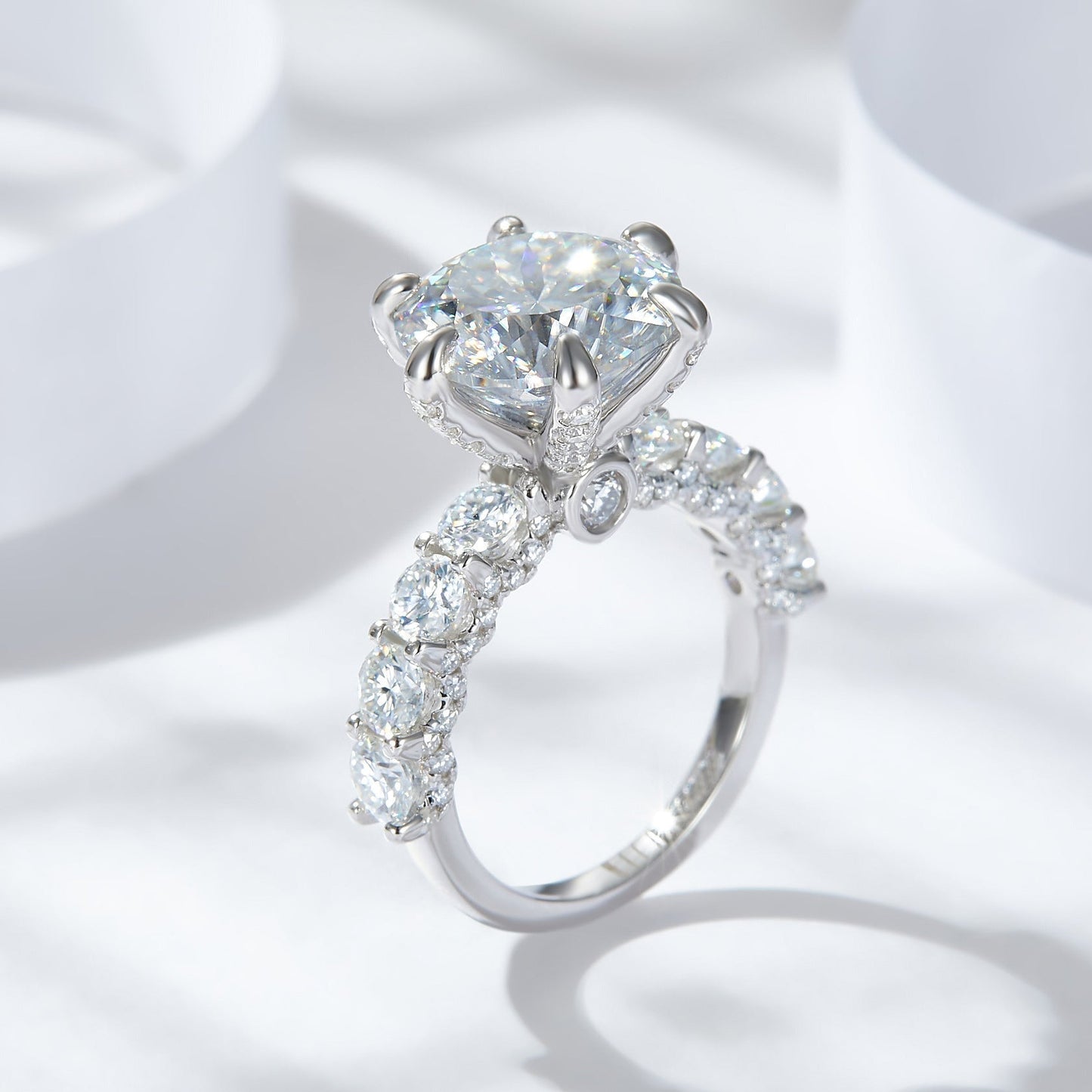 💍Gift For You | 5 Carat Moonlight Sterling Silver Moissanite Ring