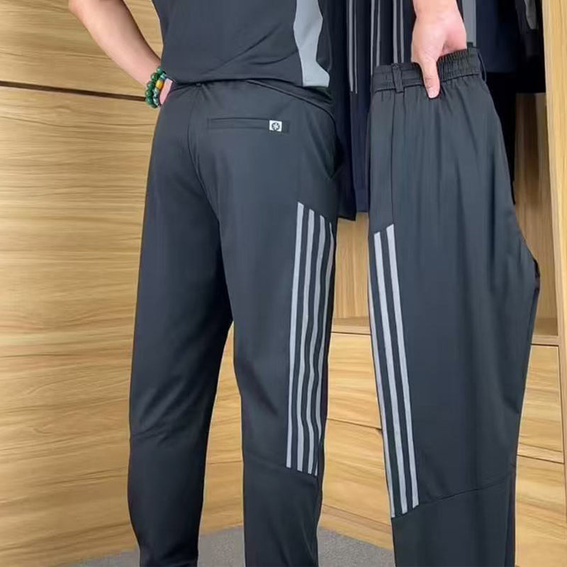 🎊Limited Time 50% OFF🎁Men's Casual Sports Short Sleeve Long Pants Two-Piece Set