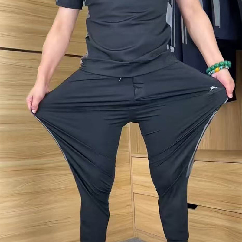 🎊Limited Time 50% OFF🎁Men's Casual Sports Short Sleeve Long Pants Two-Piece Set