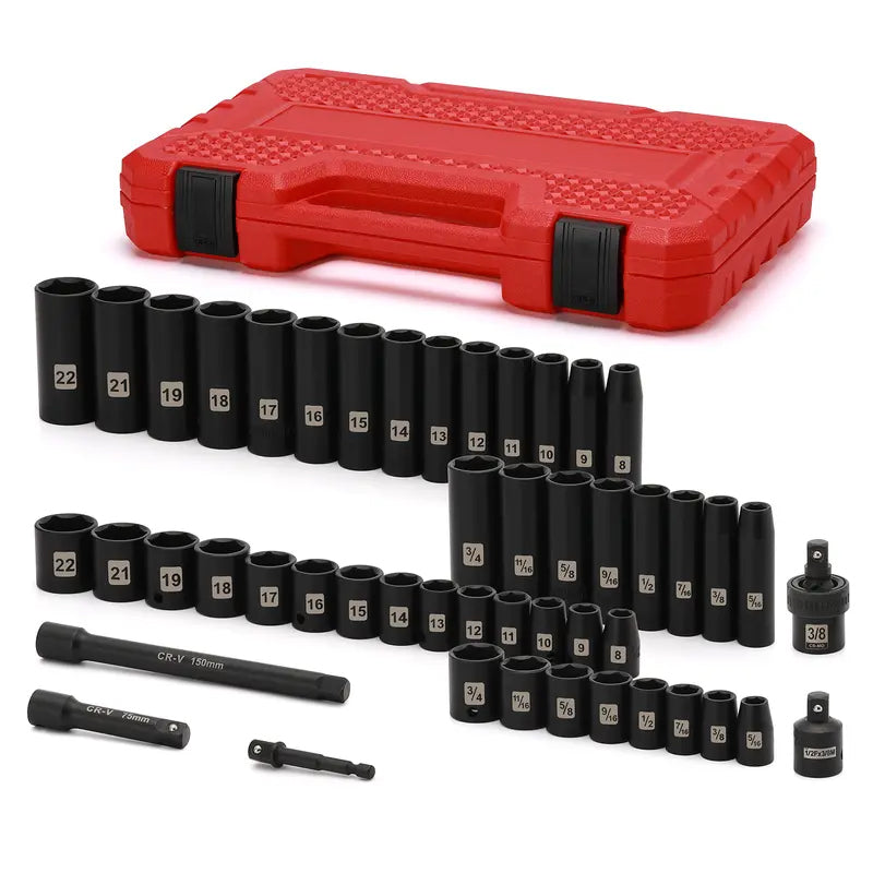 🔥49-Piece Drive Impact Socket Set