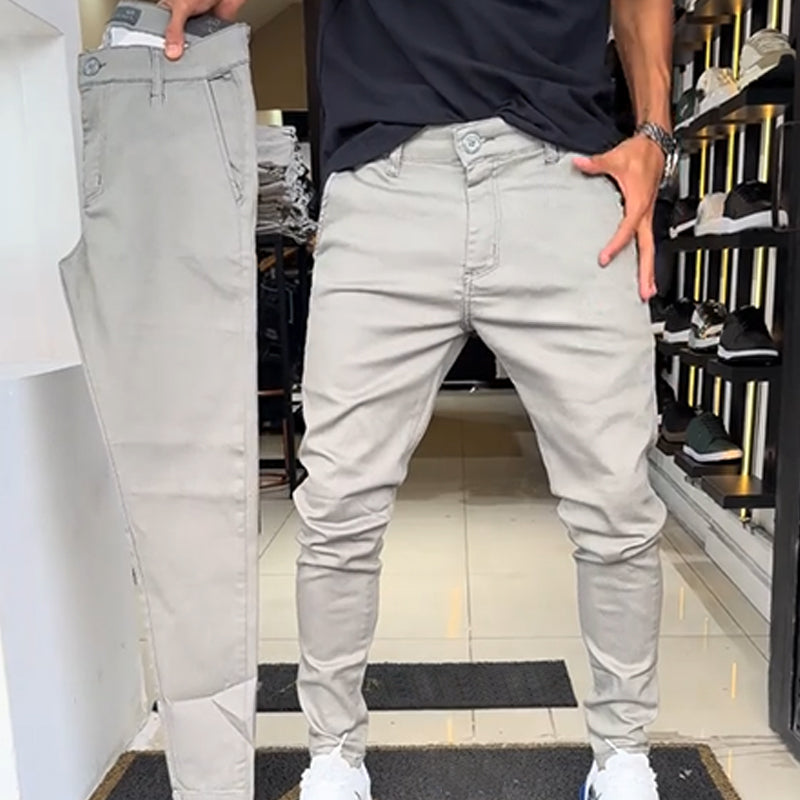 Men’s Slim-Fit Casual Solid Color Pants(50% OFF)