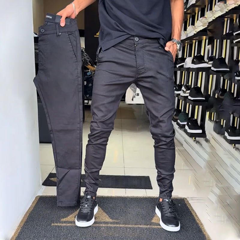 Men’s Slim-Fit Casual Solid Color Pants(50% OFF)