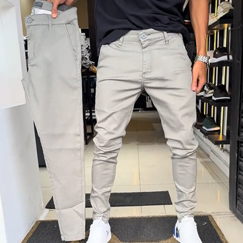 Men’s Slim-Fit Casual Solid Color Pants(50% OFF)