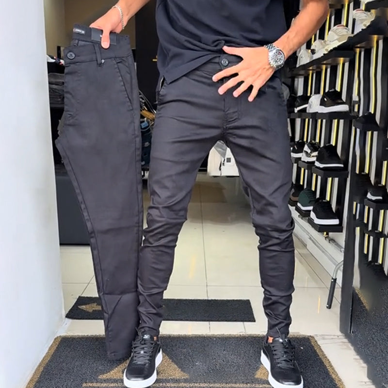 Men’s Slim-Fit Casual Solid Color Pants(50% OFF)