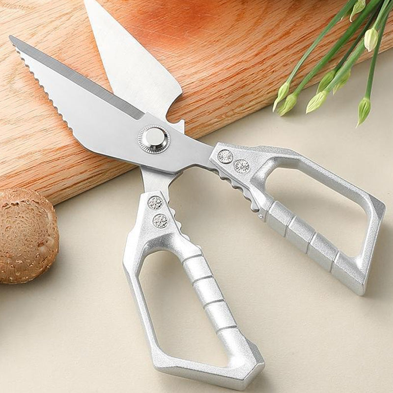 ✂️ HEAVY-DUTY KITCHEN SHEARS - Multi-Function for Poultry, Herbs & More, Comfort Grip & Dishwasher Safe, Includes Nut Cracker and Bottle Opener 🍗🔧