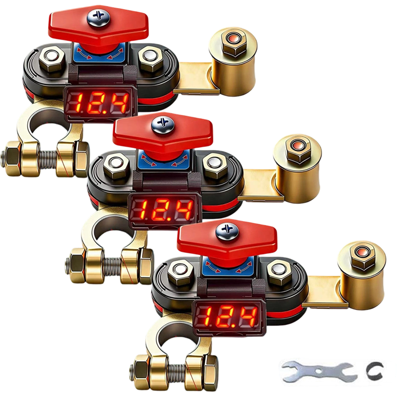 Rotary Battery Disconnect Switch with Voltmeter