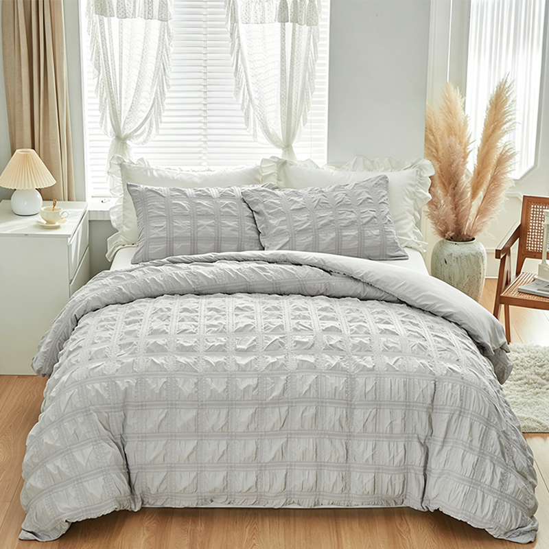 ⏳Time-Limited Special⏰3-Piece Pintuck Textured Duvet Cover Set – Sophisticated Elegance, Coordinated Look, Easy Care 🍃