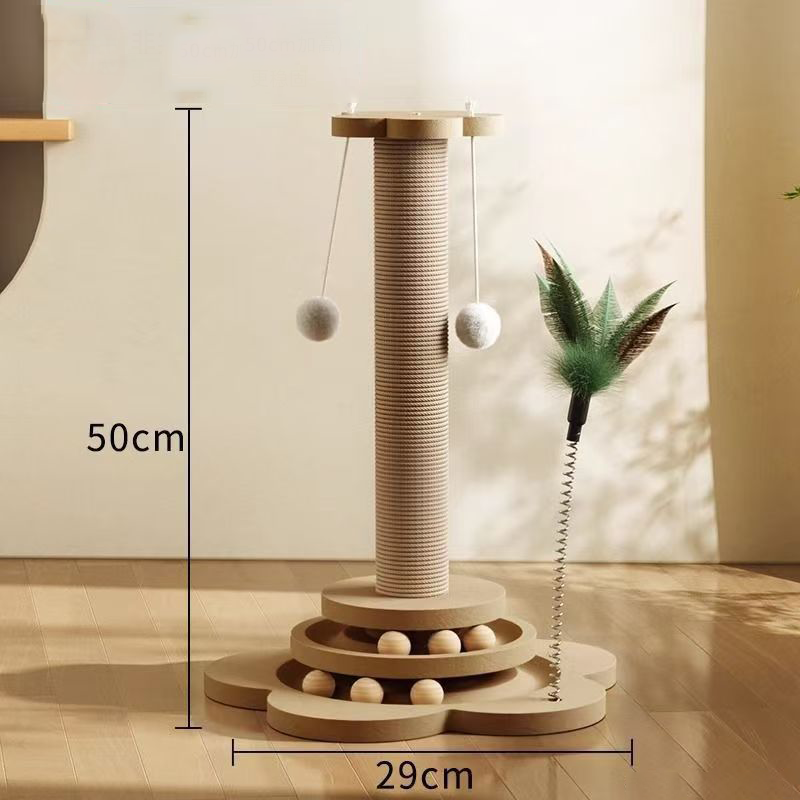๐พ 2026 Sale โ Over 13,900 Sold! ๐ฑ Multifunctional Cat Activity Center with Scratcher and Toys โ Sisal Post, Ball Track & Feather Toy ๐ฏ