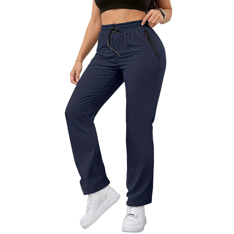 đ LIMITED-TIME 50% OFF! đĽ Women's Lightweight High-Waist Athletic Trousers â Zip Pockets, Straight Leg & Breathable â Perfect for Gym, Running & Everyday Wear â¨