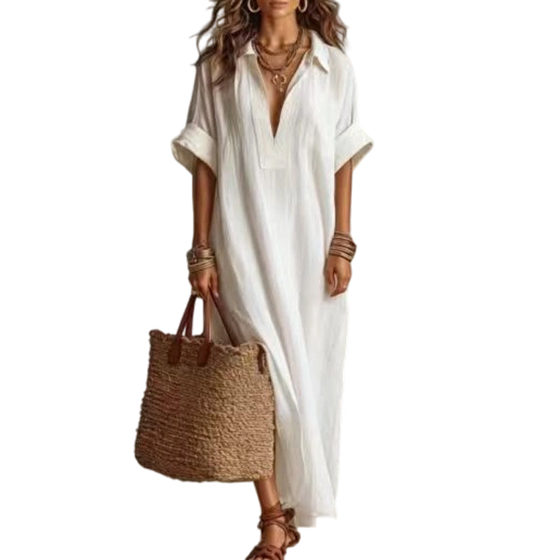 đ 50% OFF NOW! đž Women's Minimalist Solid Color Maxi Dress â Soft & flowy â Perfect for beach, travel or everyday elegance â effortless and breathable âšđż