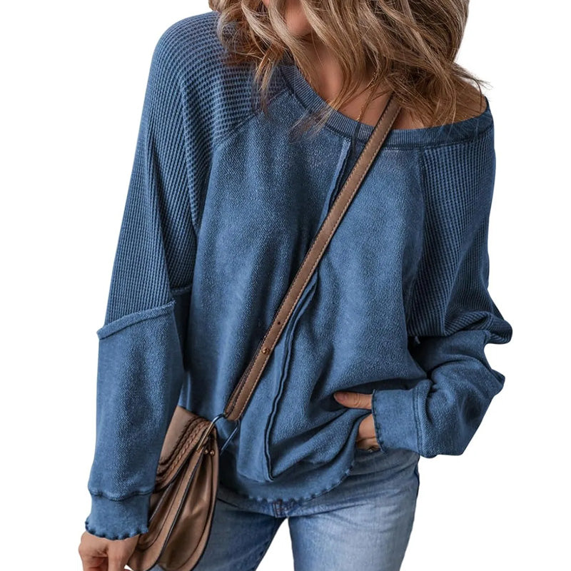 📢📢50% OFF !! ⏰Women’s Casual Round Neck & Long Sleeve Top
