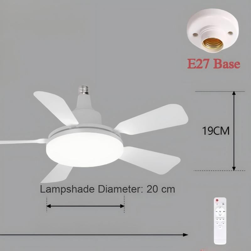 🌪️ 2-in-1 Light + Breeze! Socket Fan Light with Remote – Dimmable LED & 3-Speed Adjustable ⚙️