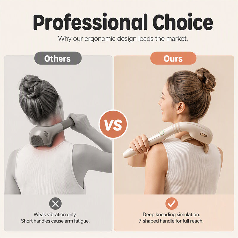 🔥HOT SALE 50% OFF! 💆♂️💨 Stop begging for a back rub — this long-handle massager reaches every knot you can't. Ergonomic, cordless, and surprisingly powerful. Your shoulders will finally get the memo. ✨