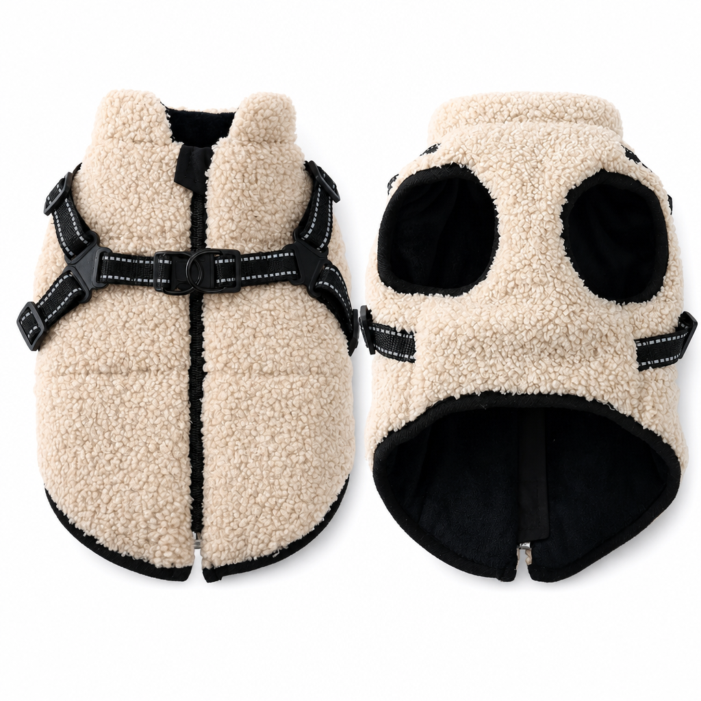 🐶 50% OFF! 🧥 Winter Coat for Dogs – Built-In Harness & Reflective Strips ✨