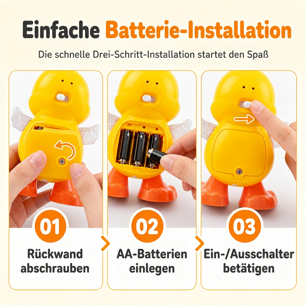 ⏳Time-Limited Special⏰Electric Singing and Dancing Cartoon Duck Toy | LED Light Effects, Waddling Motion🌈