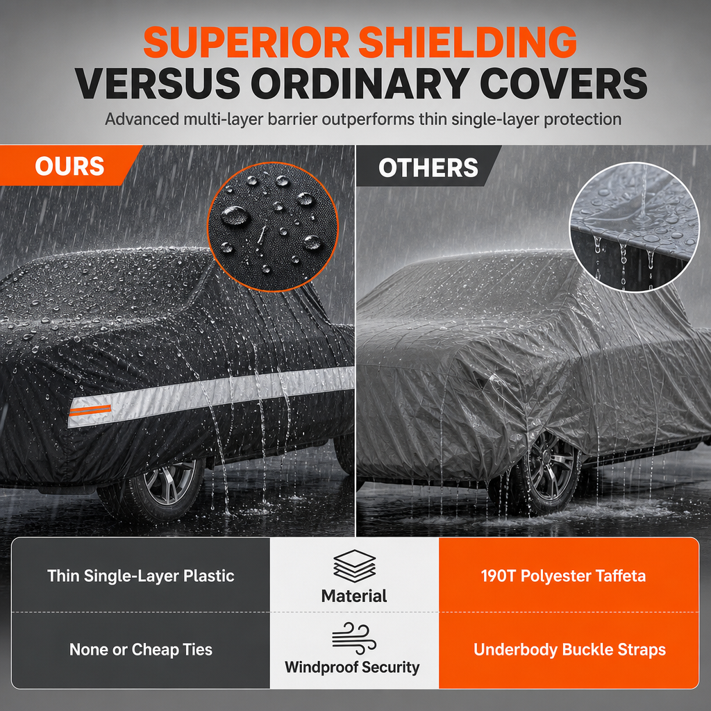 ⏳Time-Limited Special⏰190T Polyester Taffeta Outdoor Pickup Truck Cover Waterproof Sunproof Dustproof Car Cover
